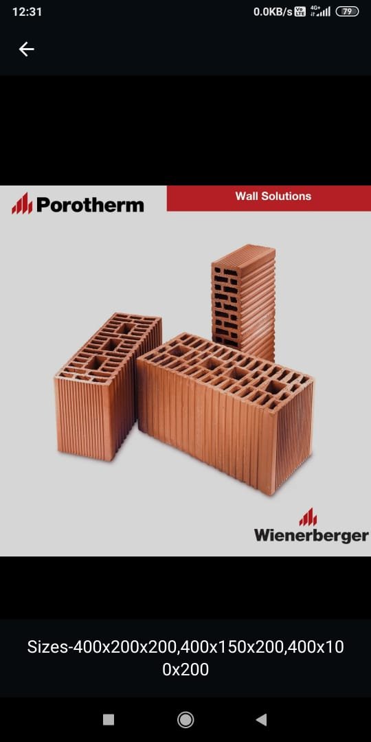porotherm clay blocks